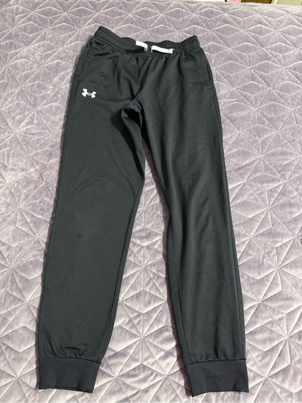 Under Armour Black Kids' Joggers with White Logo